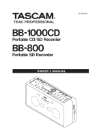 Tascam BB-1000CD-BB-800 - Owners Manual